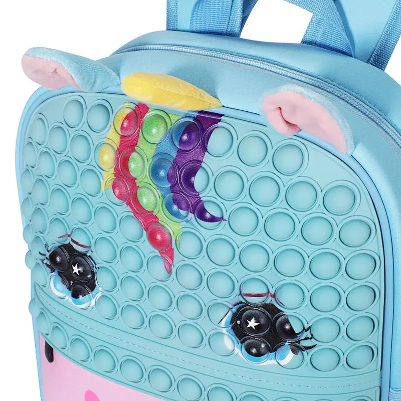 Wholesale Popper Book Bag Pop Silicone Backpack Push Bubble Schoolbag Kid Big Fidget Pop Bag