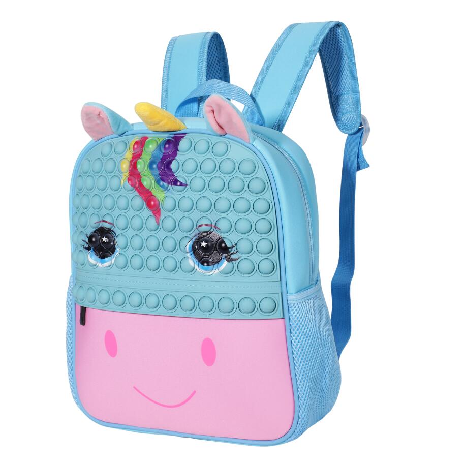 Wholesale Popper Book Bag Pop Silicone Backpack Push Bubble Schoolbag Kid Big Fidget Pop Bag